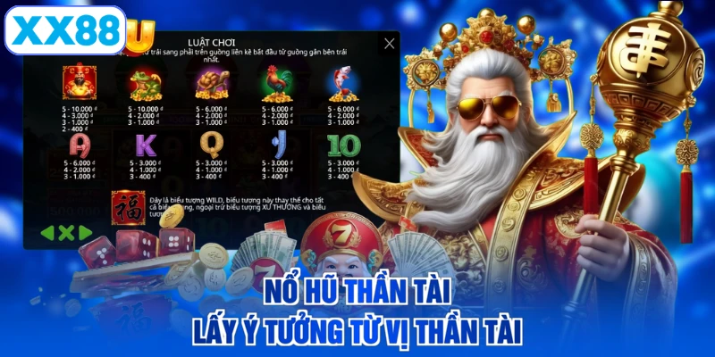 Nổ Hũ Thần tài lấy ý tưởng từ vị Thần Tài